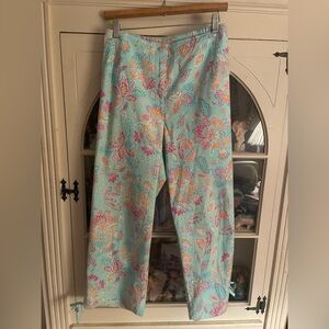 Sigrid Olsen Pastel Floral Cropped Pants